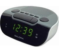 Salora CR612 réveil numérique Horloge Noir, Gris, Blanc