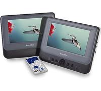 Salora DVP7048TWIN Lecteur DVD Portable Voiture 2 écrans 7" - Écran Double pour Enfant, Compatible DVD, MP4, MP3, VCD - Lecteur multimédia avec Sortie AV et USB, idéal pour Voiture