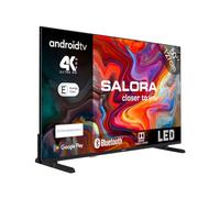 SALORA SMART50TV -50 Pouces Android TV avec écran LED 4K Ultra HD, HDR10+, Chromecast intégré, Wi-FI, 3X HDMI, Classe énergétique E, Bluetooth - TV connectée élégante avec résolution 4K