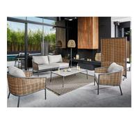 SALOTTO DA GIARDINO MUSE GRAFITE CON TAVOLINO ARREDO GIARDINO SET