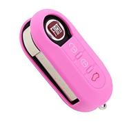 SALPIE Coque de e Rechange pour télécommande de Voiture 3 Boutons Compatible avec Fiat Lancia Citroën Peugeot (Pink, Cover Silicone TASTI)