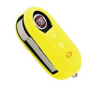 SALPIE Coque de e Rechange pour télécommande de Voiture 3 Boutons Compatible avec Fiat Lancia Citroën Peugeot (Yellow, Cover Silicone TASTI)