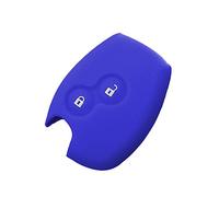 SALPIE Housse Coque de clé Silicone Télécommande 2 Boutons Compatible avec Renaul Dacia Logan Sandero Duster Express Clio Twingo Modus Kangoo (Blu, Cover)