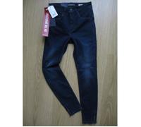 SALSA FEMME JEANS SECRET GLAMOUR SKINNY PUSH IN HIGH WAIST BLUE W28 L30..SFJ731 28