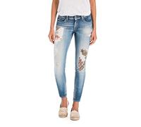 Salsa Jeans Wonder Capri avec Dentelle et Patchwork