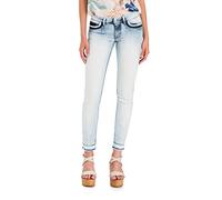 Salsa Jeans Wonder Push Up Capri avec détail en Simili Cuir