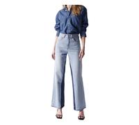 Salsa - Push in Wide Leg Jeans avec glamour secret - Femme - Jeans - Bleu - Taille: W31 L32