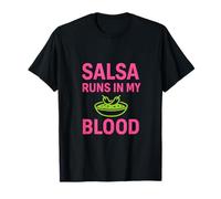 SALSA RUNS IN MY BLOOD ROSE NEON LIME T-Shirt