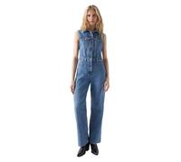 Salsa Jeans Vintage Sleeveless Jumpsuit Bleu 30 / 32 Femme