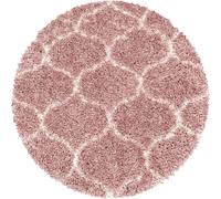 Salsa Shaggy tapis poils longs rond Ø 160cm rose