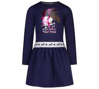 SALT AND PEPPER Girls Sweat Dress Sequin Horse Robe décontractée, Bleu Marine (True Navy), 134 Fille