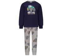 SALT AND PEPPER Jungen Pyjama Mit Tractor Print Und All-Over Druck Ensemble de Pijama, True Navy, 92-98 Garçon