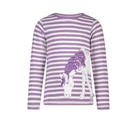SALT AND PEPPER Langarmshirt mit Einhorn Stickerei-Applikation für Mädchen T-Shirt, Violet, 104-110 Fille
