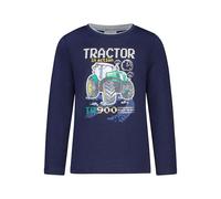 SALT AND PEPPER Langarmshirt mit Leuchtendem Traktor Print für Jungen T-Shirt, Bleu Marine (True Navy), 116-122 Garçon