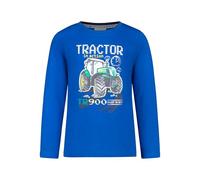 SALT AND PEPPER Langarmshirt mit Leuchtendem Traktor Print für Jungen T-Shirt, Bleu Signal, 116-122 Garçon