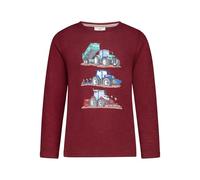 SALT AND PEPPER Langarmshirt mit Traktor Print für Jungen T-Shirt, Marron Rouge, 128-134 Garçon