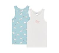 SALT AND PEPPER Mädchen Singlet 2er Set mit Einhorn Motiv sous-vêtement, Multicolore, 116-122 (Lot de 2) Fille