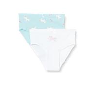 SALT AND PEPPER Mädchen Slip 2er Set mit Einhorn Motiv, Multicolore, 104-110 (Lot de 2) Fille