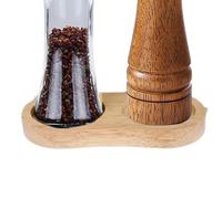 Salt and Pepper Mill Tray, Grinder Holder Rest, Heat-Resistant Counter Trays with Protective Base, Pepper Mill Trays, Kitchen Storage Tray with Non-Slip Design, Seasoning Bottle Holder for Grinders