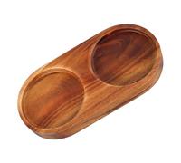 Salt and Pepper Mill Tray - Wooden Pepper Holder, Counter Tray | Dining Table Protector for Salt and Pepper Grinders, Wood Tray for Mills Less Than 2.4 Inches, Stylish Dining Accessory for Kitchen or