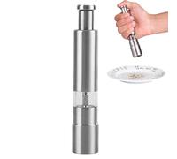 Salt And Pepper Mills - Grinder En Acier Inoxydable, Agitateur D'épices Manuel, Rotor Céramique Réglable, Moulin À Cuisine Élégant | Broyeur D'assaisonnement Pour Cuisiner