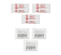 Salt and Pepper Packets - 400 Salt/ 200 Pepper = 600 Total Packets