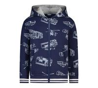 SALT AND PEPPER Sweatjacke mit Fahrzeuge All Over Print für Jungen T-Shirt, Bleu Marine (True Navy), 128-134 Garçon