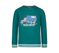 SALT AND PEPPER Sweatshirt mit Lastwagen Stickerei Zum Öffnen für Jungen T-Shirt, Vert Sapin, 128-134 Garçon