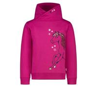 SALT AND PEPPER Sweatshirt mit Pferde Stickerei und Pailletten für Mädchen T-Shirt, Framboise, 116-122 Fille