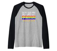 Salt Lake City Pride Drapeau Arc-en-Ciel Gay Lesbienne Queer LGBT Manche Raglan