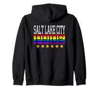 Salt Lake City Pride Drapeau Arc-en-Ciel Gay Lesbienne Queer LGBT Sweat à Capuche