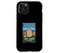 Salt Lake City Skyline Rocky Mountains Utah Vintage Voyage Coque pour iPhone 11 Pro