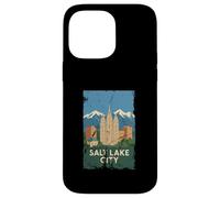 Salt Lake City Skyline Rocky Mountains Utah Vintage Voyage Coque pour iPhone 14 Pro Max