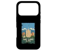 Salt Lake City Skyline Rocky Mountains Utah Vintage Voyage Coque pour iPhone 17 Pro