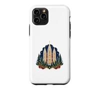 Salt Lake Temple Lumières de Noël Color Art Coque pour iPhone 11 Pro