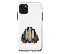 Salt Lake Temple Lumières de Noël Color Art Coque pour iPhone 11 Pro Max
