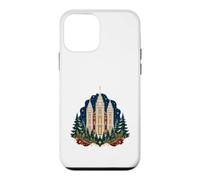 Salt Lake Temple Lumières de Noël Color Art Coque pour iPhone 12 Mini
