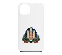 Salt Lake Temple Lumières de Noël Color Art Coque pour iPhone 13