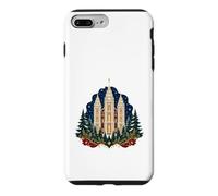 Salt Lake Temple Lumières de Noël Color Art Coque pour iPhone 7 Plus/8 Plus