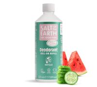 Natural Deodorant Roll On Refill by Salt of the Earth, Melon & Cucumber - Vegan, Long Lasting Protection, Leaping Bunny Approved, Made in the UK - 525ml