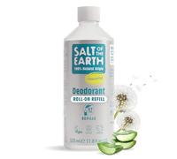 Recharge de déodorant naturel à bille Salt of the Earth - Sans parfum - Végan, certifié Leaping Bunny, fabriqué au Royaume-Uni - 525ml