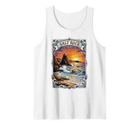Salt Rock Durban Ocean Sunset Scène côtière Vintage Débardeur