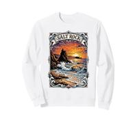 Salt Rock Durban Ocean Sunset Scène côtière Vintage Sweatshirt