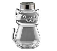 Salt Shaker With Lid - Animal Cat And Dog Glass Seasoning Container Set Stainless Steel Lid Salt And Pepper Shakers For Kitchen Cooking BBQ Table Dining Barbecue