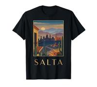 Salta Argentina Ville Coloniale Rétro Voyage Art Design T-Shirt