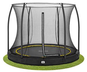 Salta Comfort Edition Ground - ø251cm - Trampoline Rond - Noir | Certifié TÜV - Trampoline d'extérieur rond à enterrer - Trampoline enterré avec marche d'accès basse (20cm)