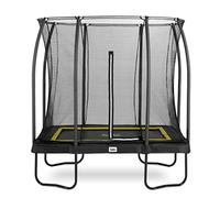Salta Comfort Edition - Trampoline avec Filet de sécurité - 214 x 153/305 x 214/366 x 244 cm - Rectangulaire - Noir/Vert/Rose (214 x 153 cm, Noir)