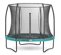 Salta Comfort Edition Trampoline d'extérieur, 214 x 153/305 x 214/366 x 244 cm, certifié TÜV, Noir/Vert/Rose, kit avec Tapis de Saut, Filet de sécurité, Ressorts galvanisés, Housse de Bord