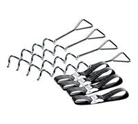 Salta Trampoline Kit de Fixation pour Trampoline Unisexe - 4 Crochets tempête en Spirale - Argenté - 30,48 cm