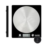 Salter 1036 BKSSDR Numérique Balance de Cuisine - Affichage LCD Facile Lire, Tare Fonction, Plateforme en Acier Inoxydable Taille: 18 x 16x 2.1cm, Max.5kg, Maison Cuisson Sans Conservateur, Noir